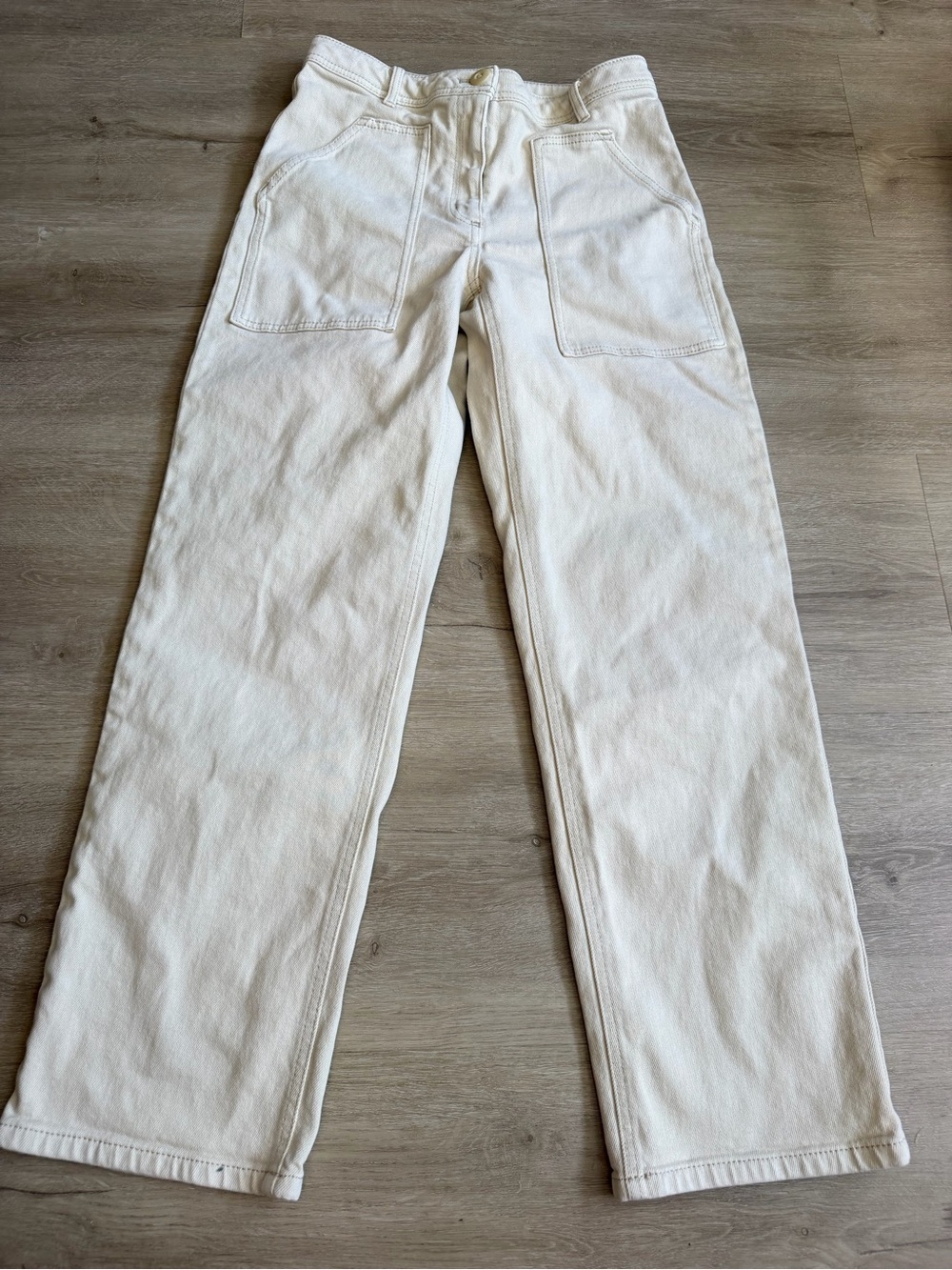 Aritzia Wilfred Free Modern Utility Pants Size 4 Beige Straight Leg Mid Rise